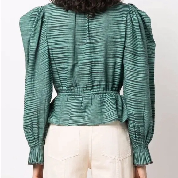 ULLA JOHNSON OPHELIA STRIPED BLOUSE - Picture 4 of 9